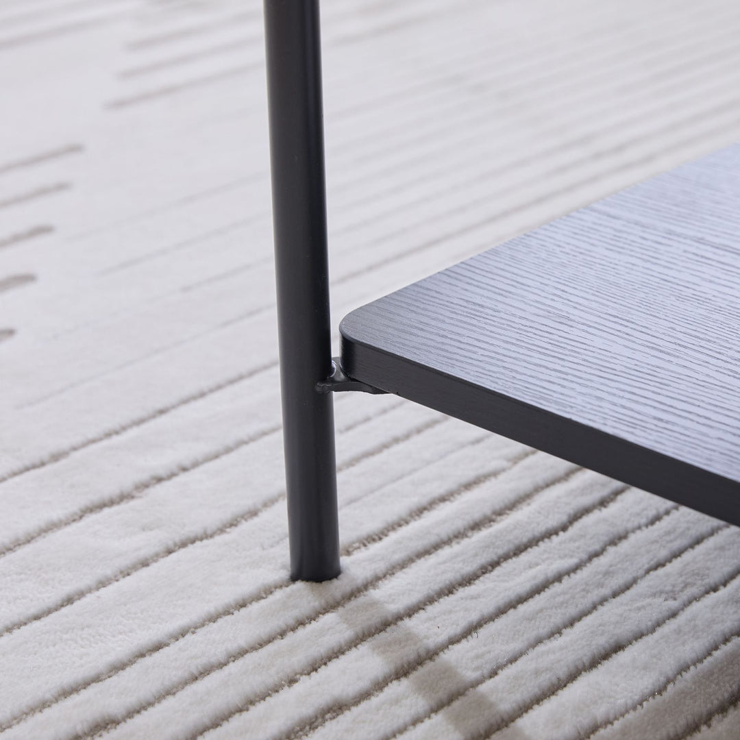 Buy farmhouse furniture Best Farmhouse Wide Upholstered Tufted Foot Rest with Black Metal Legs - Modern Cottage Farmhouse Furniture