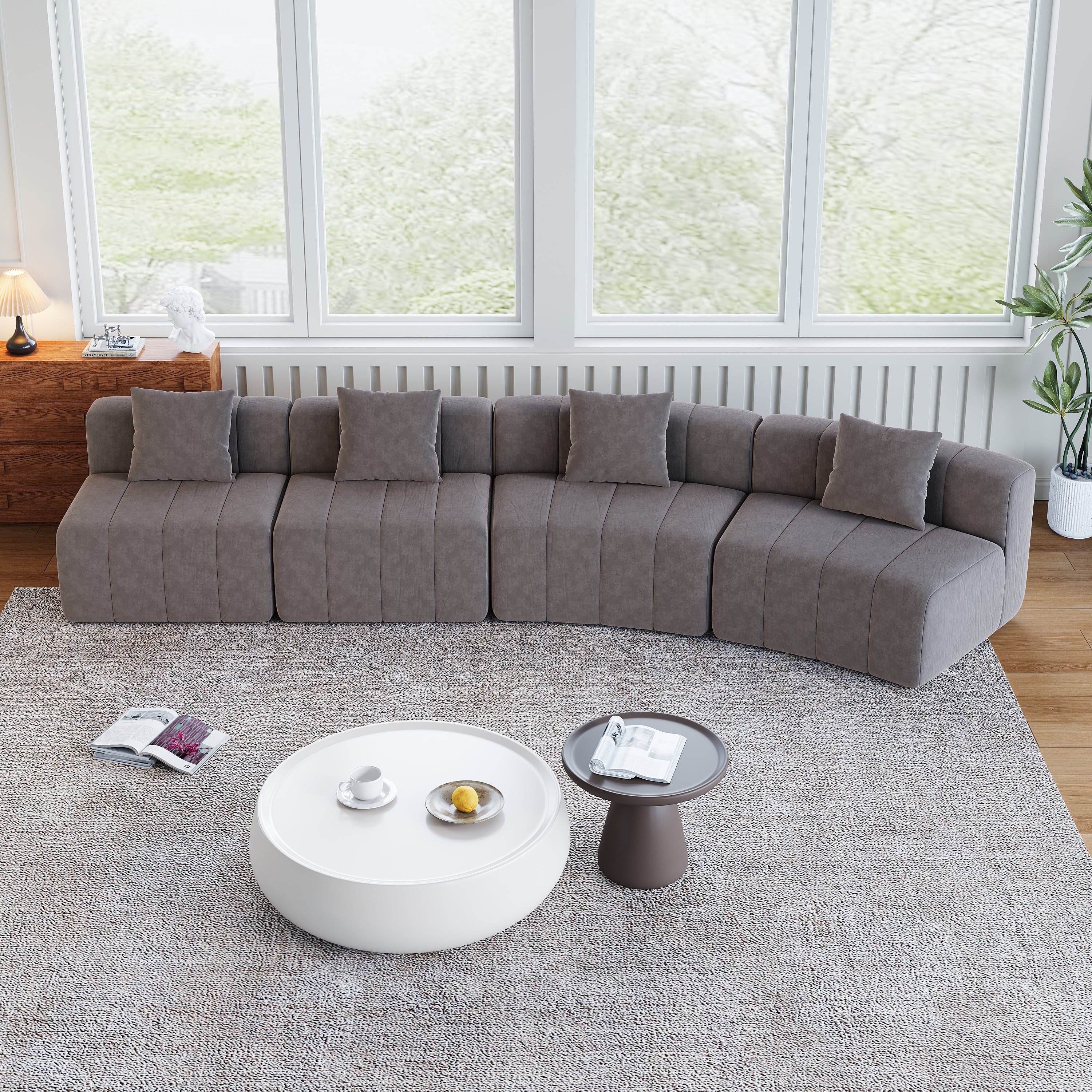 The Valencia Gray Vista Sofa Section Sectional – Artisan & Blooms