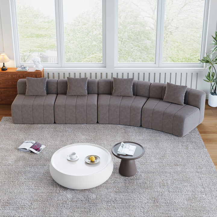 The Valencia Gray Vista Sofa Section Sectional - Mediterranean Italian Contemporary Home Decor Furniture