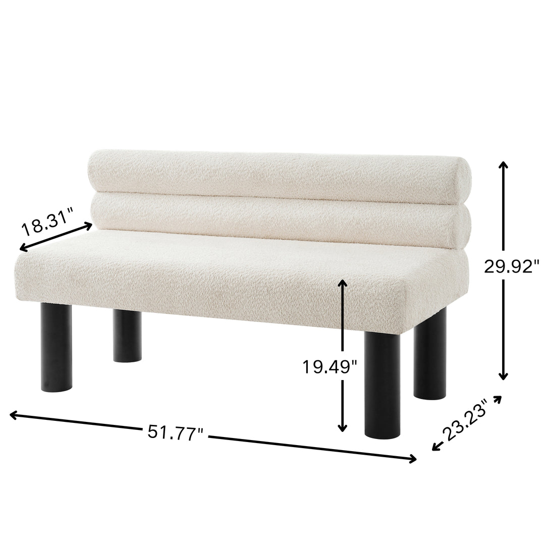 Aravella | Beige Upholstered Modern Luxury Mediterranean Dining Bench, End Of Bed, Entryway Bench, Ottoman For Dining Room, Bedroom, Living Room, - Mediterranean Tuscan Contemporary Home Decor Furniture