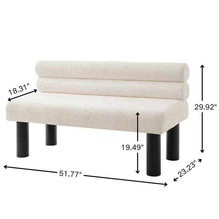 Aravella | Beige Upholstered Modern Luxury Mediterranean Dining Bench, End Of Bed, Entryway Bench, Ottoman For Dining Room, Bedroom, Living Room, - Mediterranean Tuscan Contemporary Home Decor Furniture