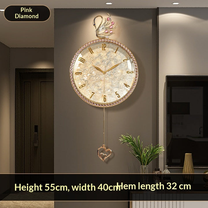 Azure Mediterranean Contemporary Pearl Gold White Elegant Wall Clock - Mediterranean Italian Contemporary Home Decor Furniture