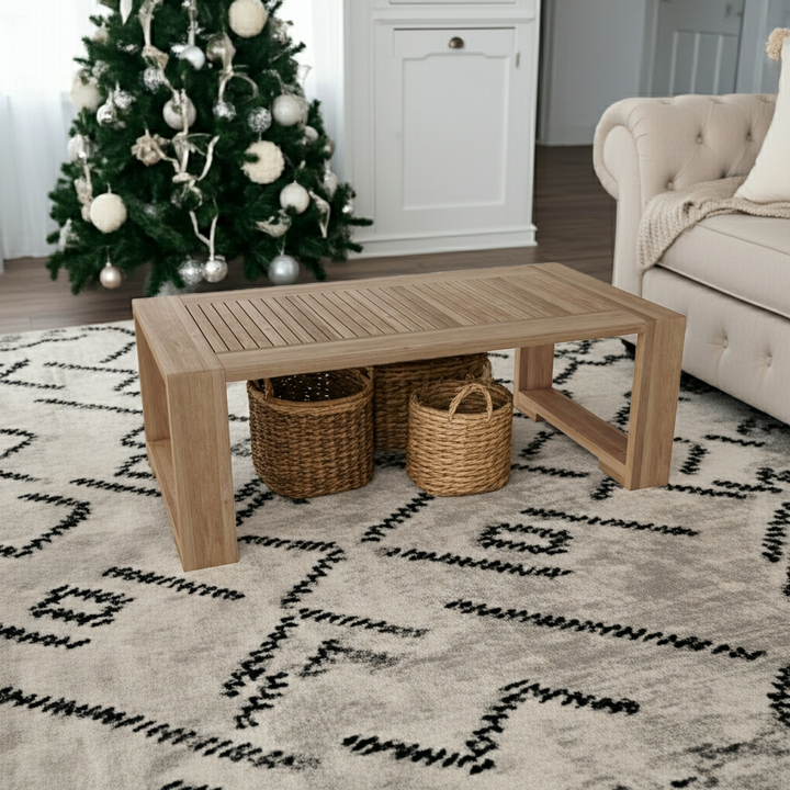 Buy farmhouse furniture Capistrano | Large Solid Wood Farmhouse Cottage Coffee Table - Modern Cottage Farmhouse Furniture