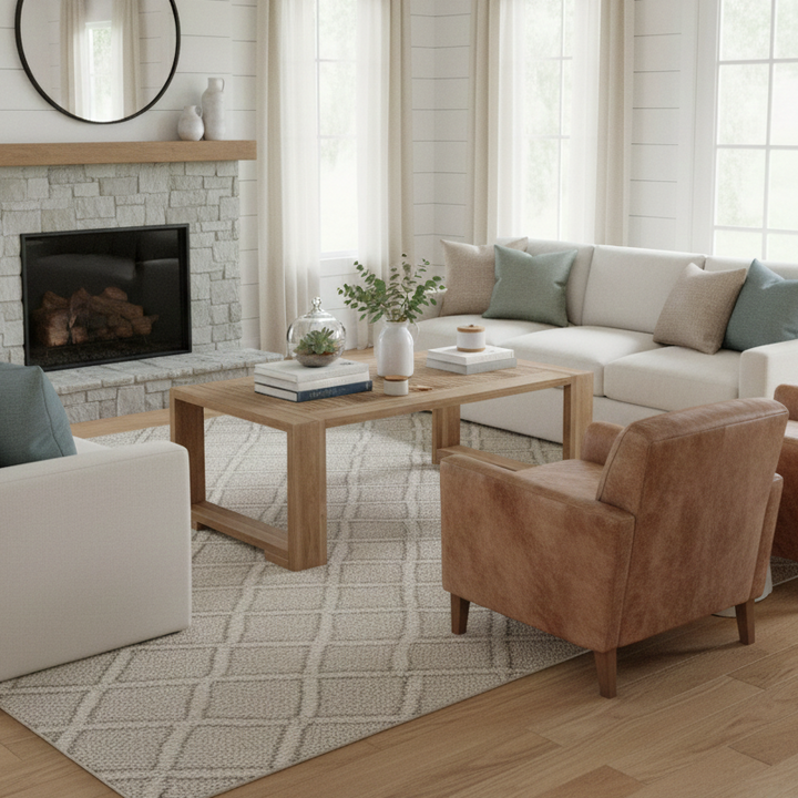 Buy farmhouse furniture Capistrano | Large Solid Wood Farmhouse Cottage Coffee Table - Modern Cottage Farmhouse Furniture