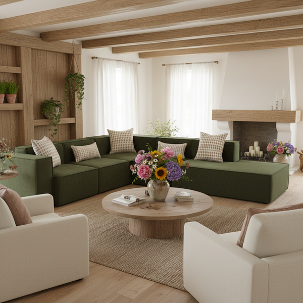 Buy farmhouse furniture Sage Creek Acres | Modular Farmhouse Sofa Set - Modern Cottage Farmhouse Furniture