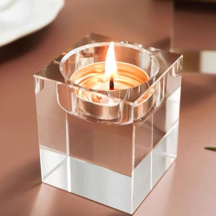 Buy farmhouse furniture Romantic And Minimalist Crystal Clean Candle Holder - Modern Cottage Farmhouse Furniture
