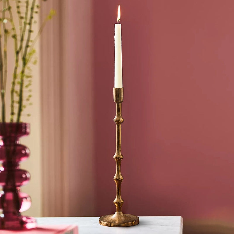 Buy farmhouse furniture Tall Elegant Mediterranean European Candlestick Holder - Modern Cottage Farmhouse Furniture