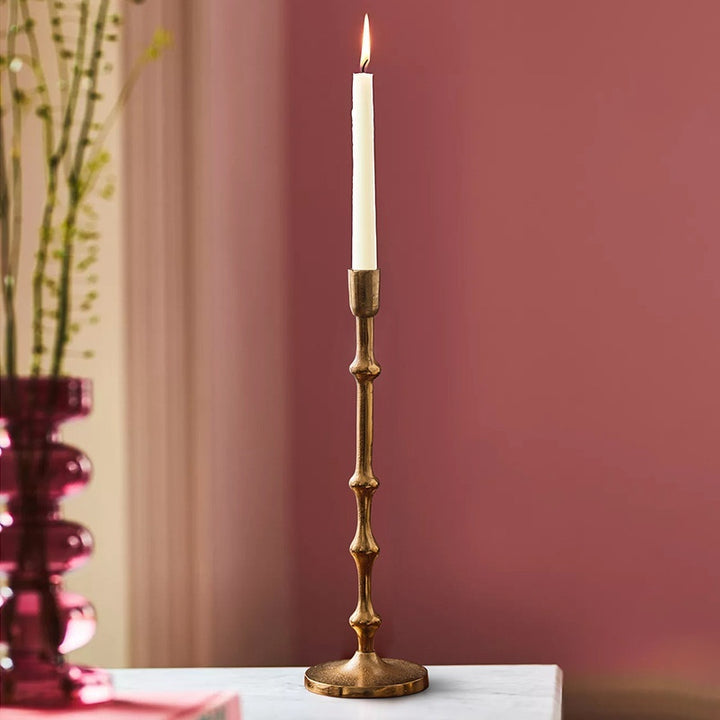 Buy farmhouse furniture Tall Elegant Mediterranean European Candlestick Holder - Modern Cottage Farmhouse Furniture