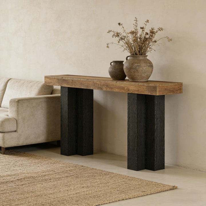 Buy farmhouse furniture Black Brown Modern Cottage Farmhouse Style Foyer Entryway Table - Modern Cottage Farmhouse Furniture