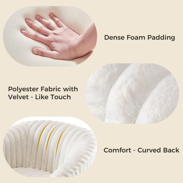 Rotating Modern White Contemporary Accent Chair - Mediterranean Italian Contemporary Home Decor Furniture