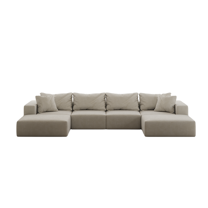 Modern Farmhouse Upholstered L Shaped Sectional