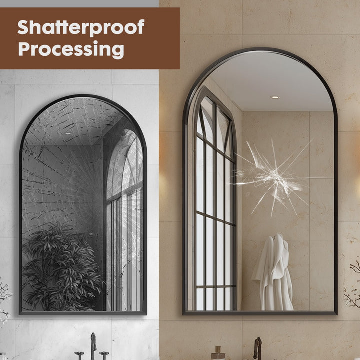 Arched Elegant Mediterranean Tuscan Modern Luxury Mirror - Mediterranean Italian Contemporary Home Decor Furniture