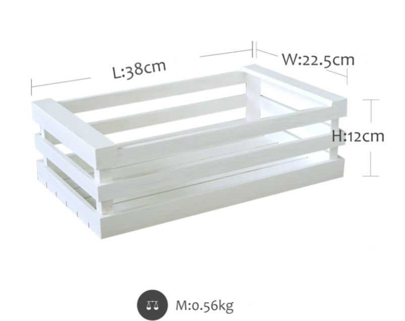 Dasos | Mediterranean Farmhouse Wooden Basket - Mediterranean Italian Contemporary Home Decor Furniture