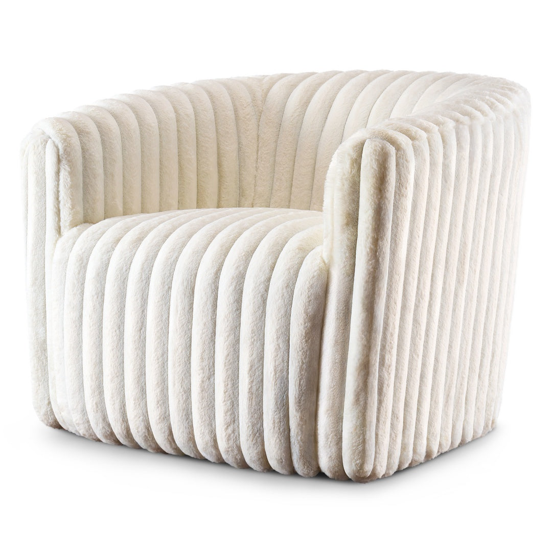 Rotating Modern White Contemporary Accent Chair - Mediterranean Italian Contemporary Home Decor Furniture