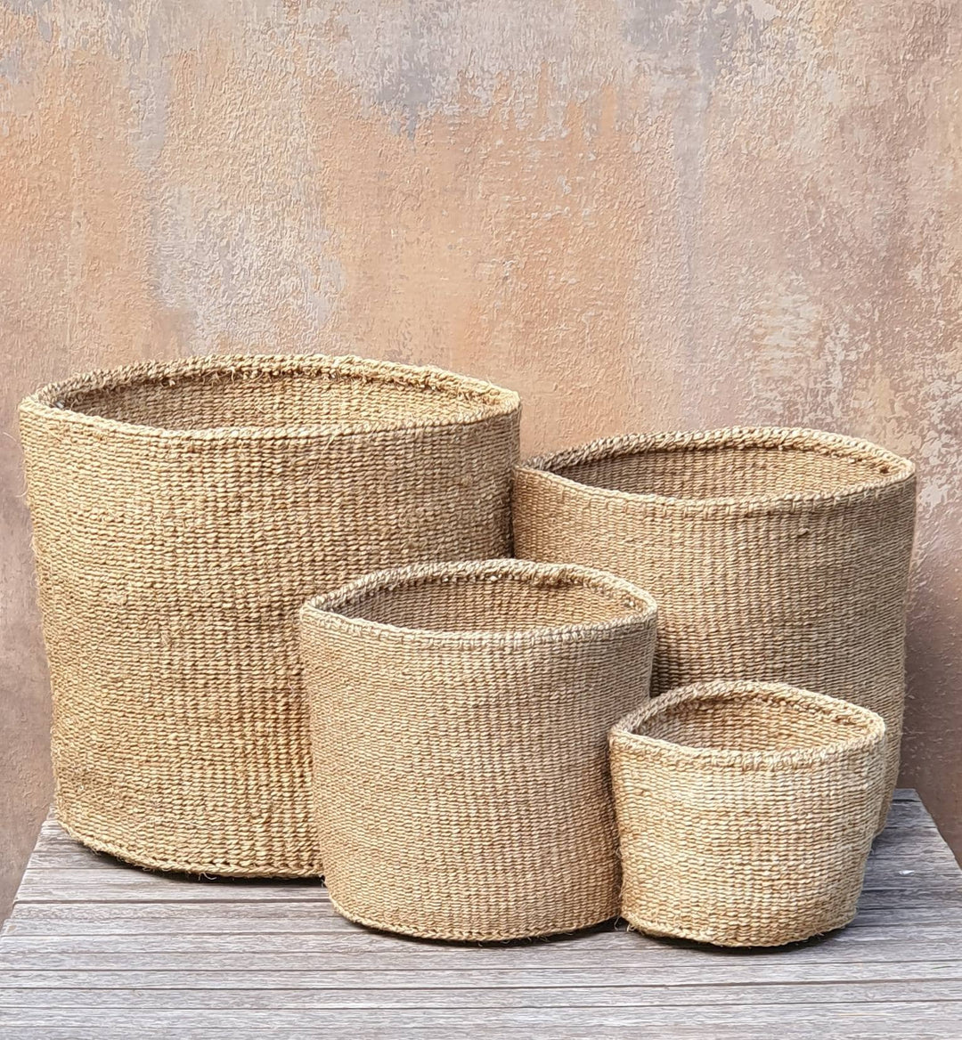Gunia Authentic Mediterranean Farmhouse Jute sisal basket / Storage basket / Planter basket - Mediterranean Italian Contemporary Home Decor Furniture