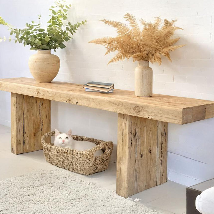 Buy farmhouse furniture Rustic Mediterranean Farmhouse Wooden Foyer Console Table – Custom Farmhouse Style, Live Edge Solid Wood Entryway, Hallway Dresser - Modern Cottage Farmhouse Furniture
