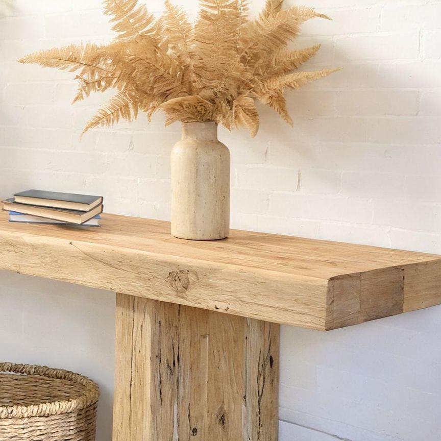 Buy farmhouse furniture Rustic Mediterranean Farmhouse Wooden Foyer Console Table – Custom Farmhouse Style, Live Edge Solid Wood Entryway, Hallway Dresser - Modern Cottage Farmhouse Furniture