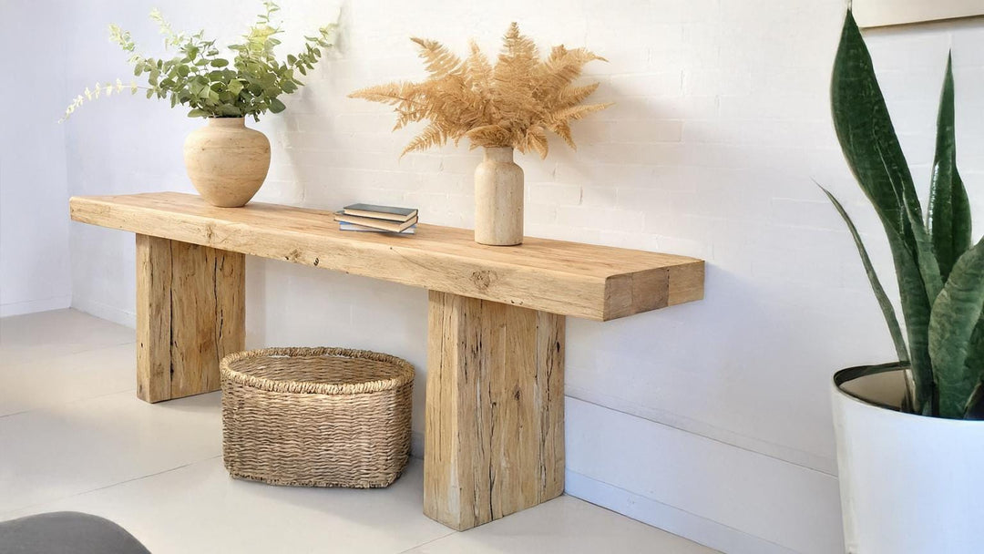 Buy farmhouse furniture Rustic Mediterranean Farmhouse Wooden Foyer Console Table – Custom Farmhouse Style, Live Edge Solid Wood Entryway, Hallway Dresser - Modern Cottage Farmhouse Furniture