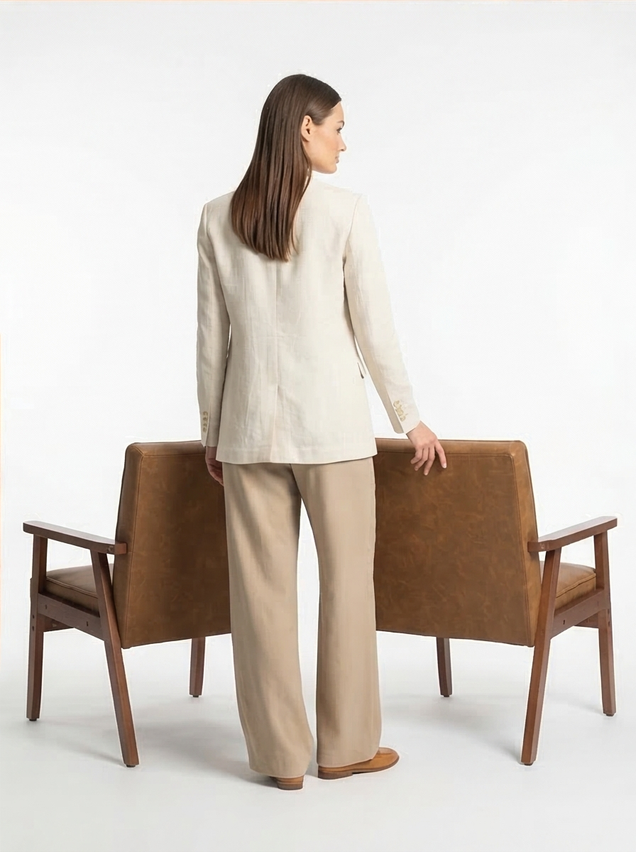 Tuscan Mediterranean Light Brown Contemporary Accent Chairs (2 Chairs) - Mediterranean Italian Contemporary Home Decor Furniture