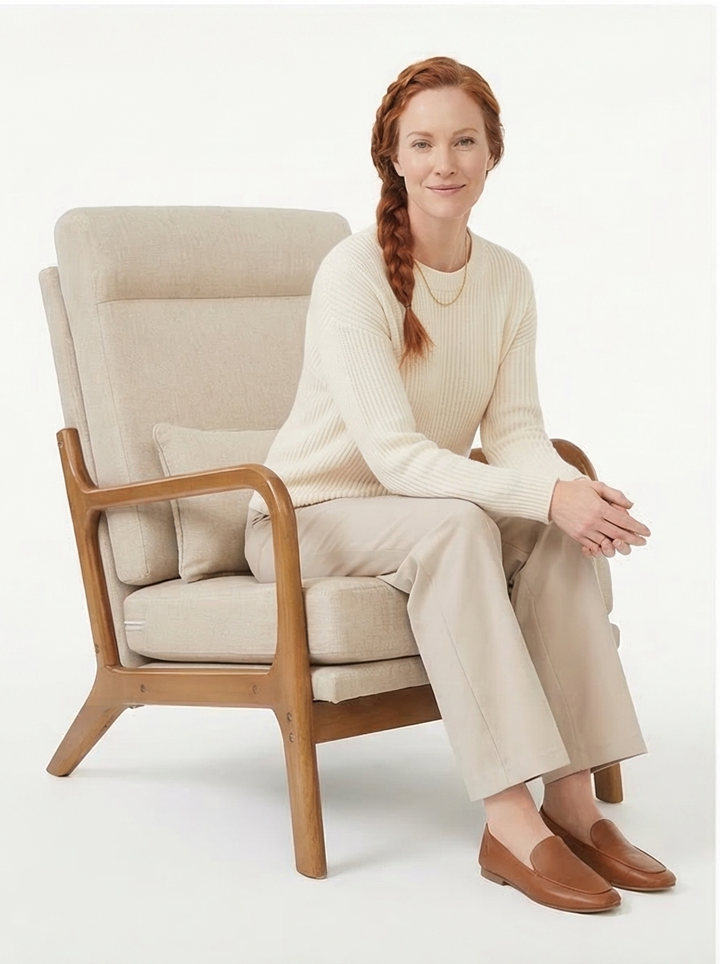 Buy farmhouse furniture La Riviera Beige Mediterranean Contemporary Accent Chair - Modern Cottage Farmhouse Furniture