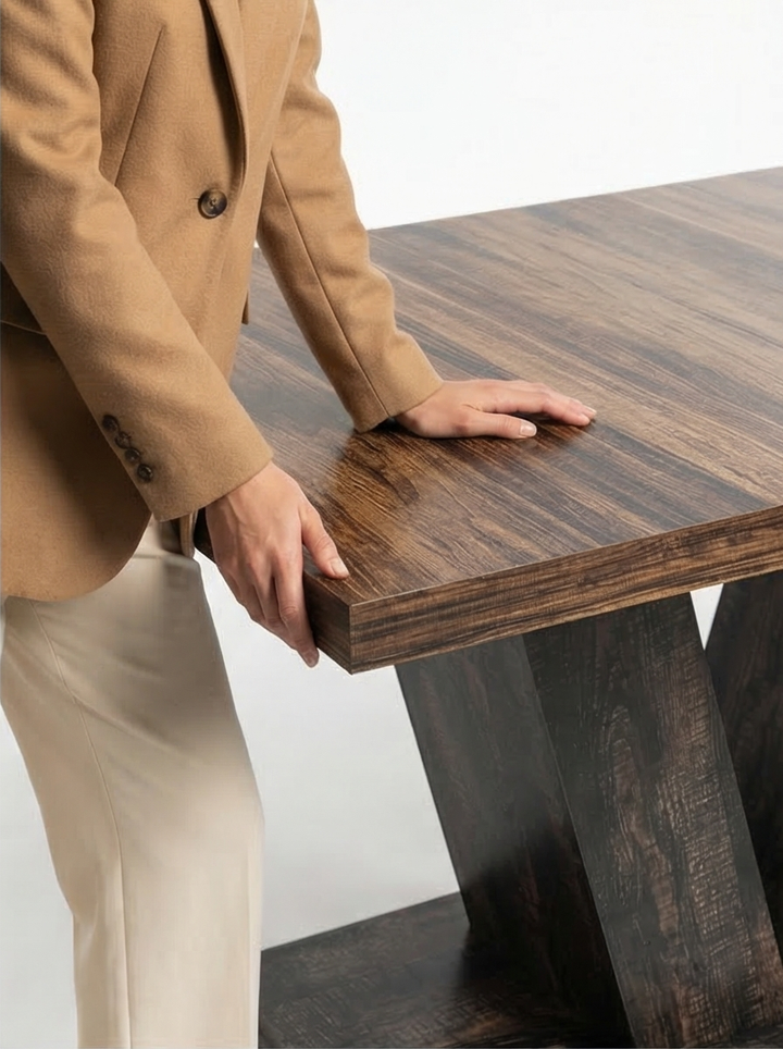 Calypso | 47-Inch Modern Luxury Italian Farmhouse Dining Table - Mediterranean Italian Contemporary Home Decor Furniture