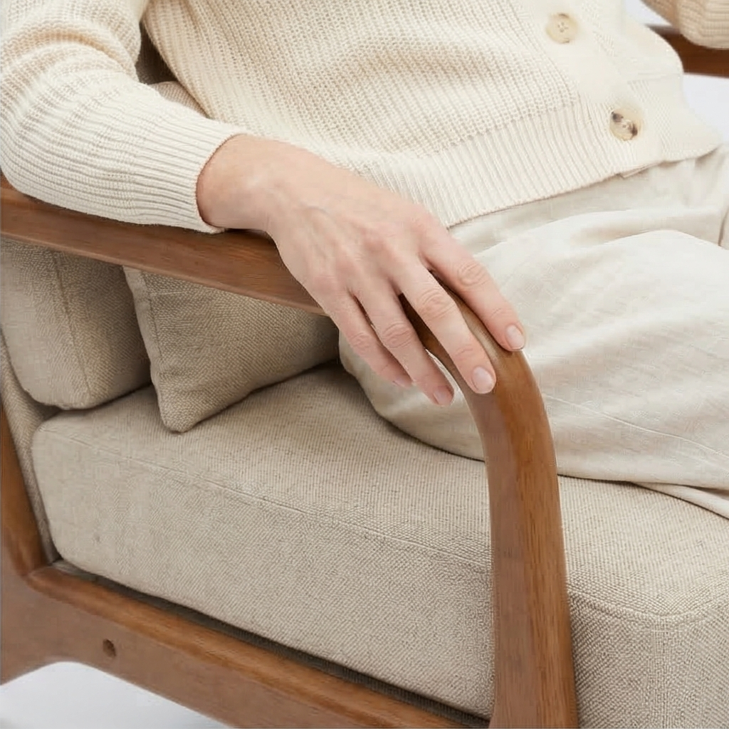 Valencia Mediterranean Farmhouse Linen Contemporary Accent Chair - Mediterranean Italian Contemporary Home Decor Furniture