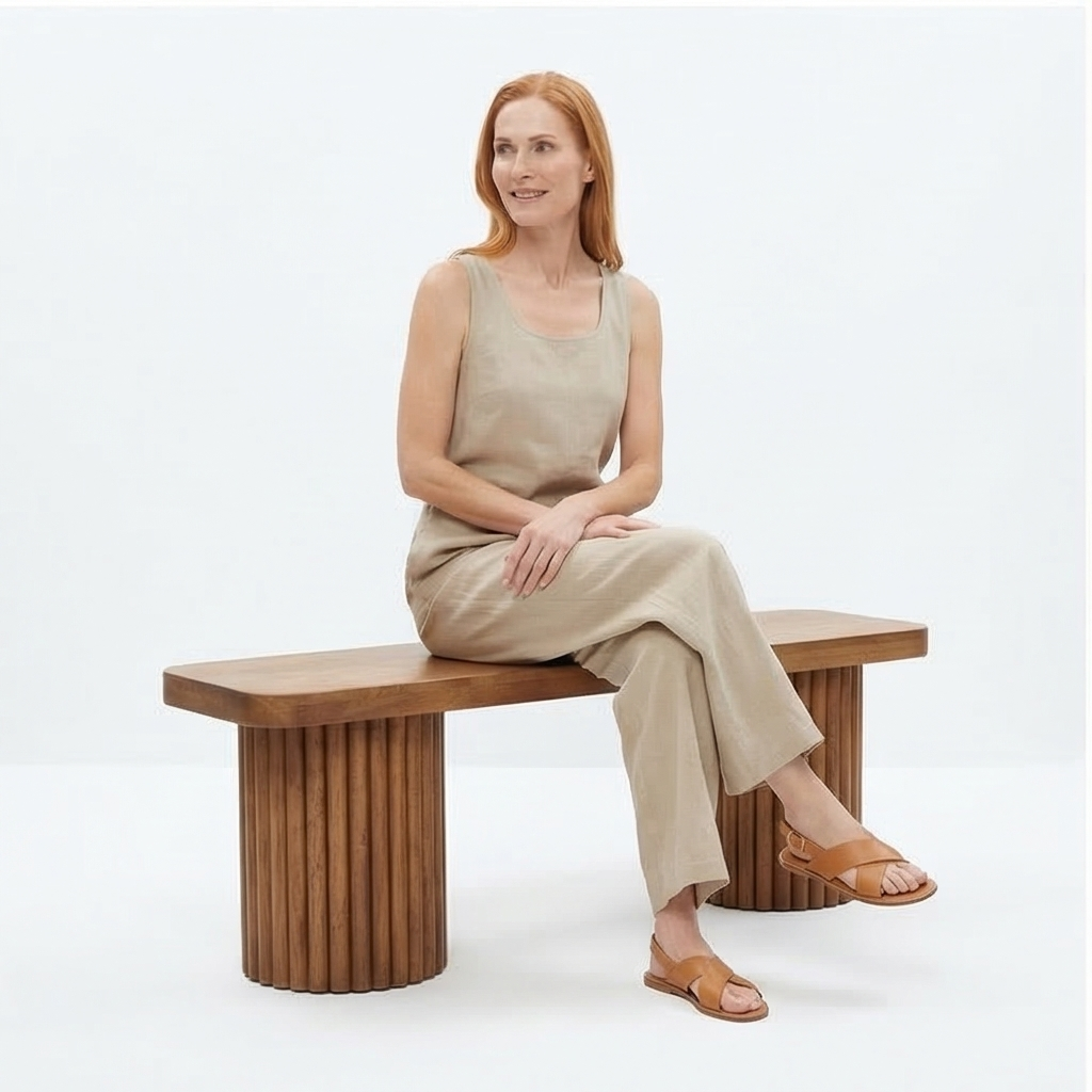 La Riviera Modern Mediterranean Foyer Bench - Mediterranean Italian Contemporary Home Decor Furniture