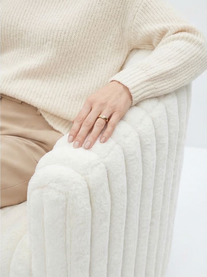 Rotating Modern White Contemporary Accent Chair - Mediterranean Italian Contemporary Home Decor Furniture