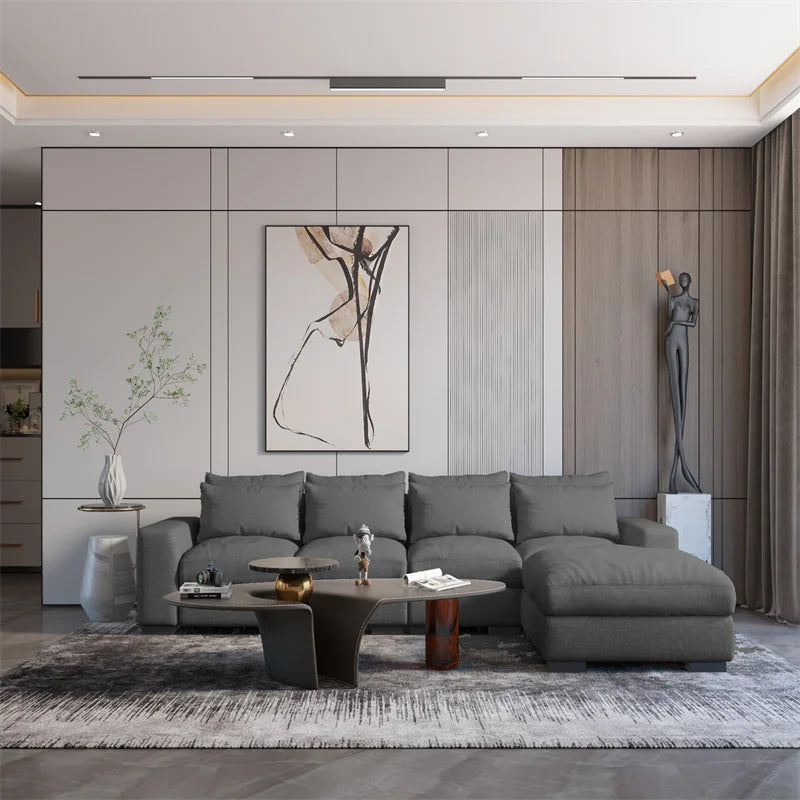 Boho Aesthetic Neuchâtel | Luxury Modern Leisure Living Room Sofa Set | Biophilic Design Airbnb Decor Furniture 