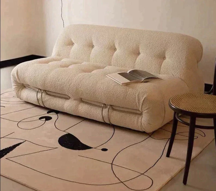 Boho Aesthetic Le Köniz | Minimalist Cassi Designer Fabric Living Room Sofa | Biophilic Design Airbnb Decor Furniture 