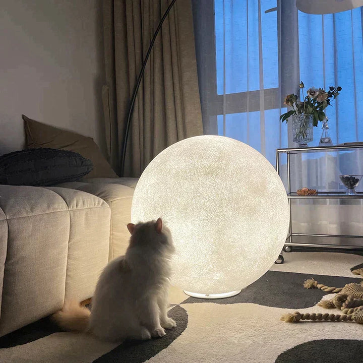 Boho Aesthetic Modern Moon Living Room Sofa Floor Lamp | Biophilic Design Airbnb Decor Furniture 