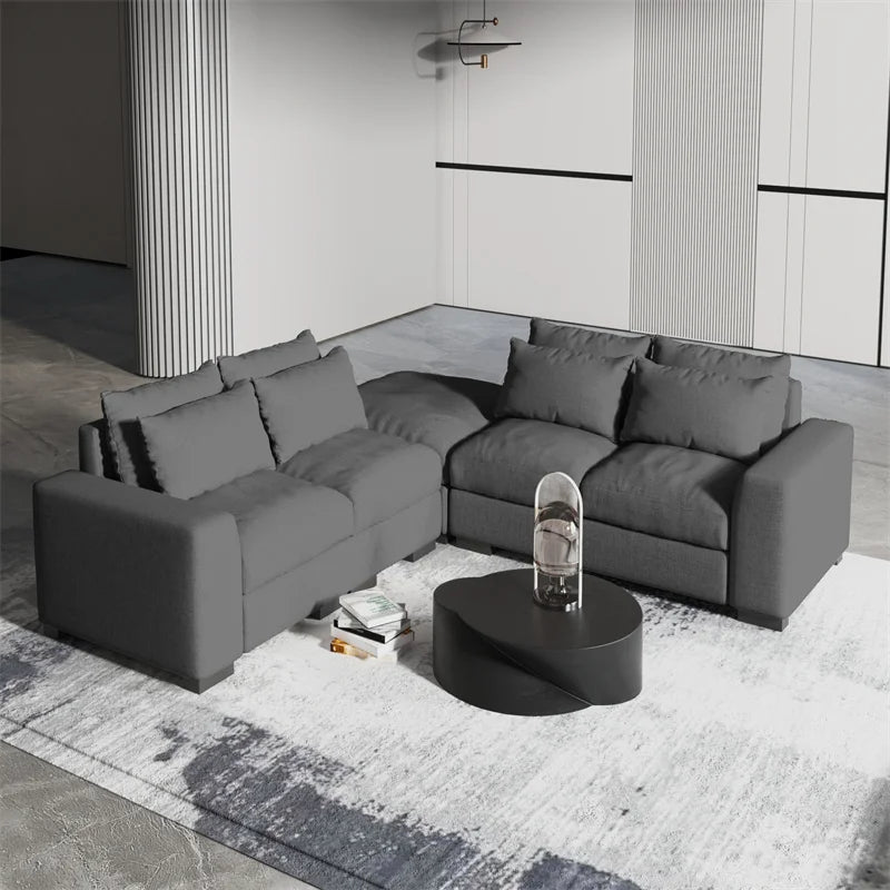 Boho Aesthetic Neuchâtel | Luxury Modern Leisure Living Room Sofa Set | Biophilic Design Airbnb Decor Furniture 