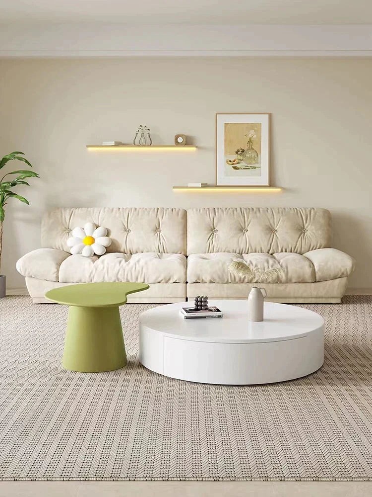 Boho Aesthetic Large Modern Luxury TV Cabinet Tea Table Combination | Biophilic Design Airbnb Decor Furniture 