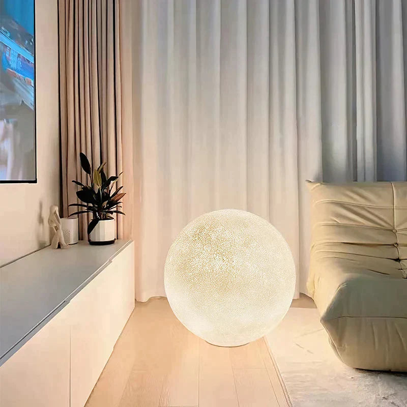 Boho Aesthetic Modern Moon Living Room Sofa Floor Lamp | Biophilic Design Airbnb Decor Furniture 